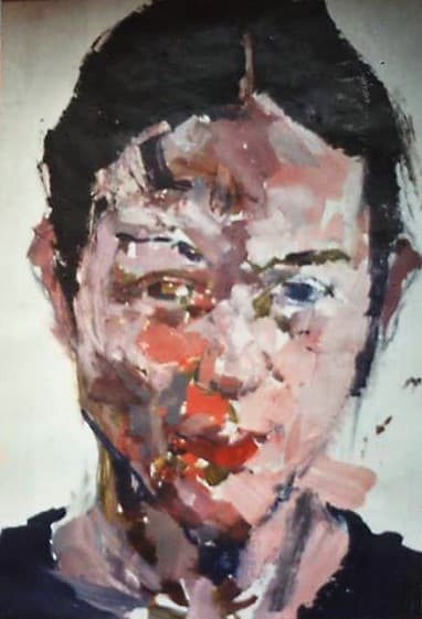 Portrait study, oil on canvas